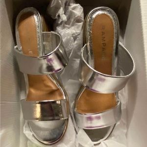 Silver cure heels slide on 7 new